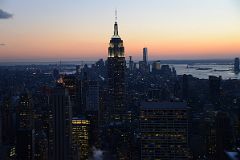 New York City Top Of The Rock 12B South Midtown To Empire State Building To World Trade Center Financial District Just After Sunset.jpg